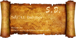 Sóti Dalibor névjegykártya